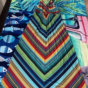 John Paul Richard Boho Rainbow Striped Maxi Dress. Great Condition.